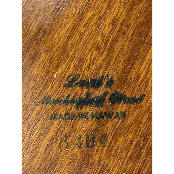 Vintage Set of Two (2) Hawaiian Large Monkeypod Wood Serving Snack Bowls - Picture 3 of 15